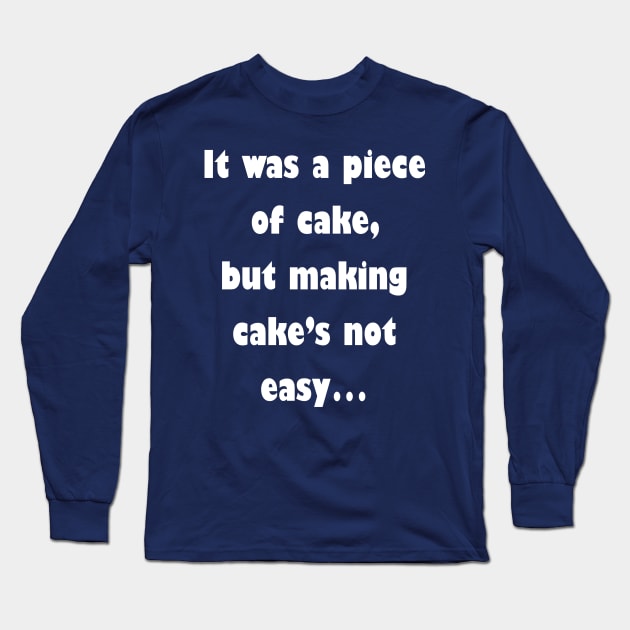 Barenaked Ladies - Piece Of Cake (light text) Long Sleeve T-Shirt by lyricalshirts